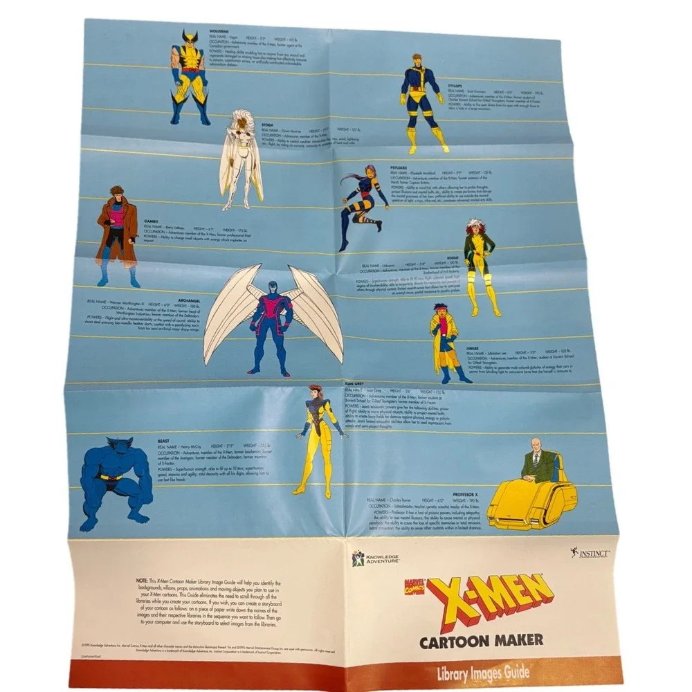 Marvel Comics X-Men‎ Cartoon Maker CD-ROM Knowledge Adventure 1995 Jump Start